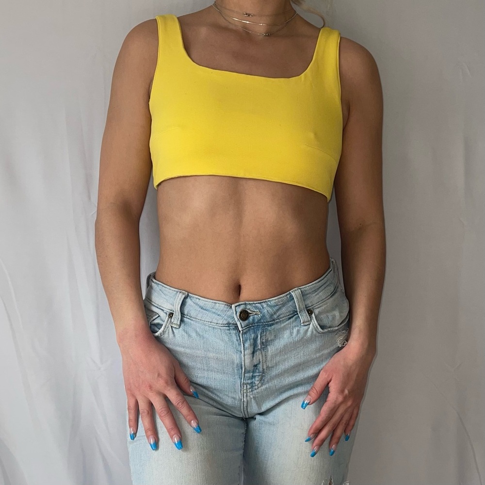 Bright Yellow Crop Top